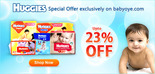 Get up to 23% off on Huggies diapers 