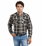 Pepperfry Brown Checkered Casual Shirt @ 304