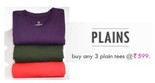 Inkfruit : Any 3 Plain T-Shirts @ Rs.569