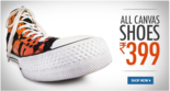 Canvas Shoes at only Rs. 379 /329