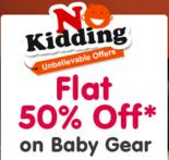 No Kidding - Flat 50% OFF on Ride Ons, Baby Carriers & more