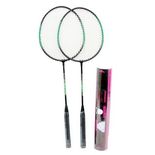 Badminton Racket Set of 2 And pack of 10 Shuttle Box 