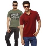 Gritstone Designer T-Shirt And Polo Combo Pack 