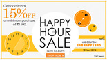 Get 15% off on minimum purchase of Rs.1500 and above.