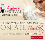 Get Upto 70% off + additional 20% off on jewellery