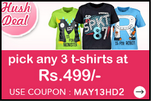 Buy 3 Tees for Rs.499