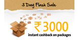 Get  Rs. 3000 Instant Cashback on your travel