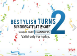 Additional 15% off on shoes