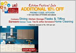 Get Additional 10% off on Kitchen Festival Sale
