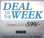 Snapdeal - All denims at Flat Rs.480