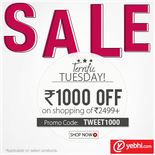 Yebhi : Rs.1000 off on 2499 and Above