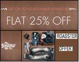 Get Flat 25% off on Roadster Products 