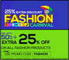 Get Minimum Upto 50% off + 25% off on all Fashion Products 