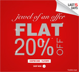 Flat 20% off on Minimum Purchase of Rs.2499