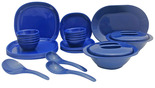 Incrizma 32 Pieces Square Dinner Set - Navy Blue