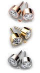 Set of 3 glimmering stud earings