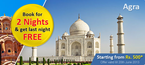 Book 2 Nights & Get Last Night Free for jaipur and agra 