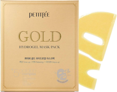 PETITfÉE Gold Hydrogel Sheet Mask for Dry Skin, Wrinkles and Anti-Aging