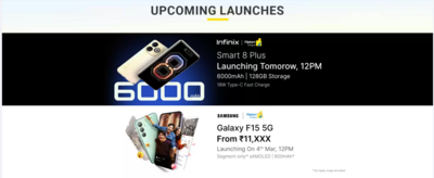 New Smartphone Launches in Flipkart Big Bachat Days Sale