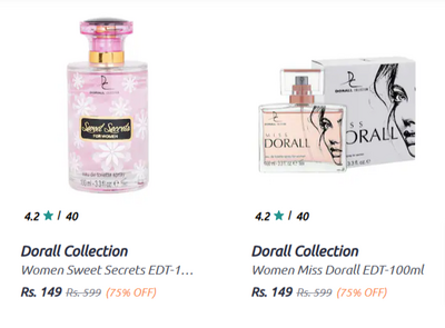 Dorall Collection Women Sweet Secrets Long Lasting Eau De Toilette - 100 m