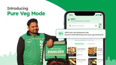 Zomato Pure Veg Fleet Mode