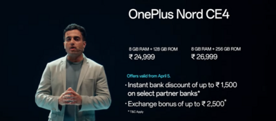 OnePlus Nord CE4 Price in India, Sale Offers on Amazon