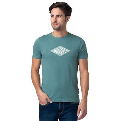 Green Regular Fit Men's Sleevesles T-Shirt by Being Human Clothing