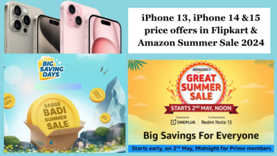 iPhone 13, iPhone 14 &15 price offers in Flipkart & Amazon Summer Sale 2024