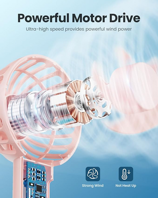 Gaiatop portable rechargeable fan with 7500 RPM High-speed