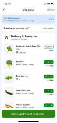 Blinkit Free Dhaniya offer!