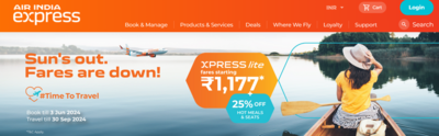 Air India Express Time To Travel Sale
