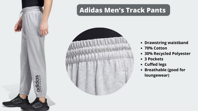 Adidas Track Pants for Men to wear at Home (Cotton blend)