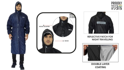 Clownfish Best Men’s Raincoat Under Rs.1000 (Reversible, Water Resistant)