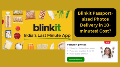Blinkit Passport-sized Photos Delivery in 10-minutes! Cost? & more