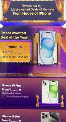 iPhone Sale Prices on Flipkart Big Billion Days