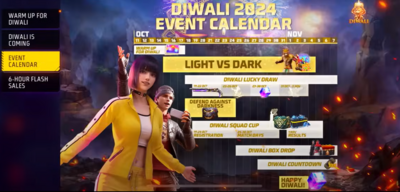 Free Fire Diwali 2024 Rewards Calendar