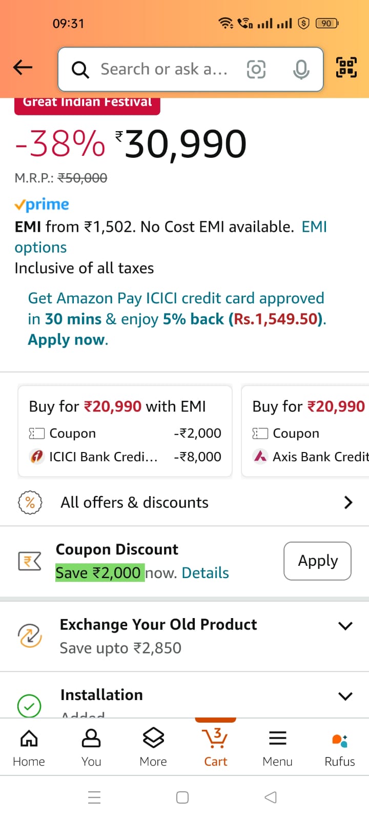 Godrej 8 Kg 5 Star, With AI Tech, ISense Technology FullyAutomatic