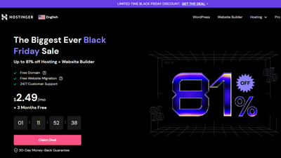 Hostinger Black Friday Sale 2024 India Discount Coupon, Sale Offers to Expect