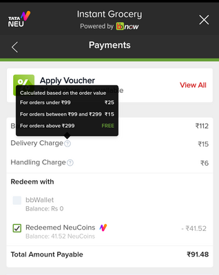 NeuFlash payments page