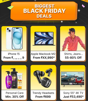 Flipkart Black Friday 2024 Biggest Deals & Offers to Shop