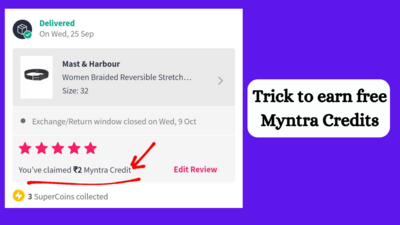 Myntra Shopping Tip: Earn Free Myntra Credits by Giving Reviews