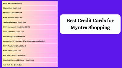 Best credit cards for Myntra