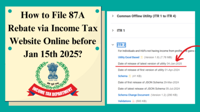 How to File 87A Rebate via Income Tax Website Online before Jan 15th?