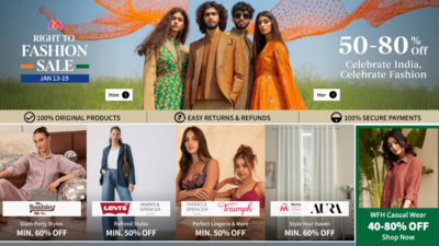 Myntra Right To Fashion Sale 50-80% Off + Bank offer