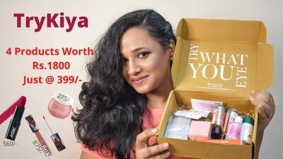 YouTuber Divya Aggarwal with her TryKiya order