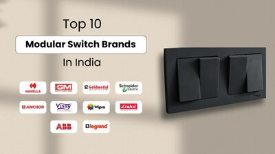 The image represents list of Top 10 modular switches brands in India. These brands offer some of the best modular switches