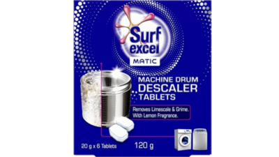 3. Surf Excel Descaler Tablets: Best Descaler for Smell, Mold, Pet Hair (Heavy Buildup)