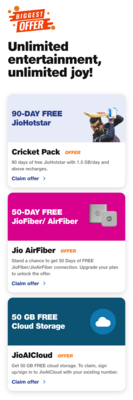 Free JioHotstar IPL Unlimited Offer 2025