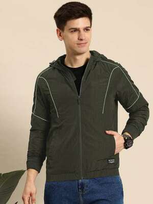 Mast & Harbour Men Reflective Strip e-Dry Technology Jacket