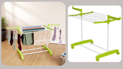 Cloth Drying Stand under 1000 (Foldable & Movable)